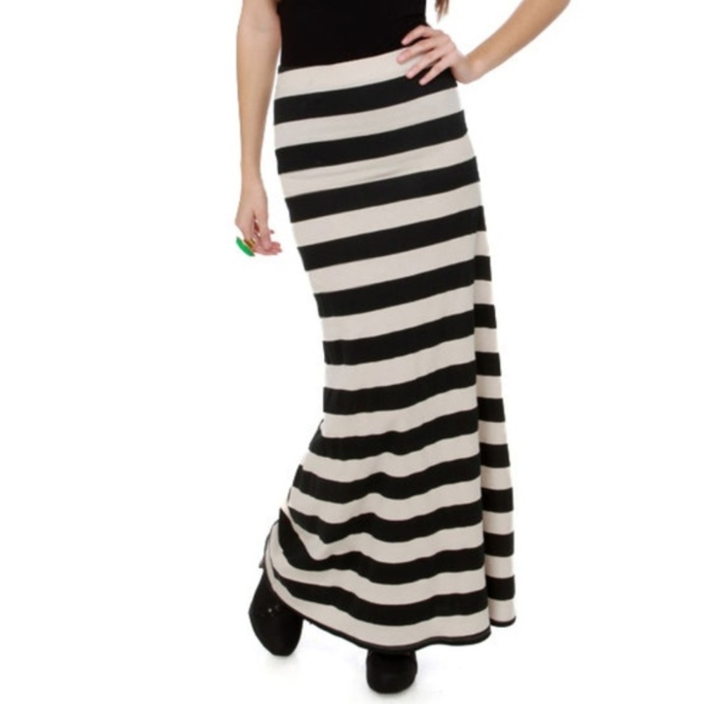 Billlabong Striped Maxi Skirt Size Large